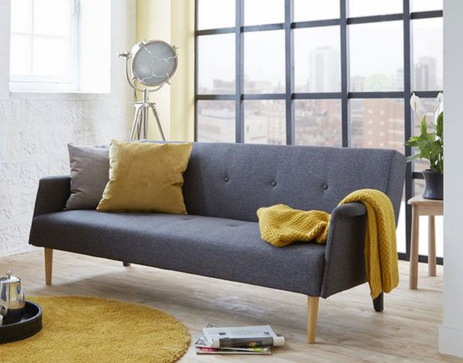 High street retro: Rhys midcentury-style sofa bed at DFS