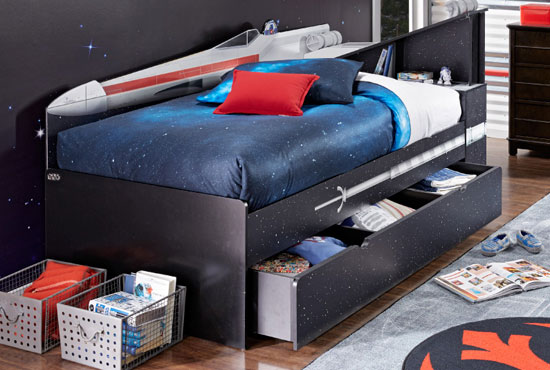 rooms to go star wars bed