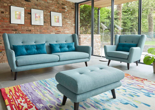 Retro-style Stockholm sofa and armchair range at Sofology