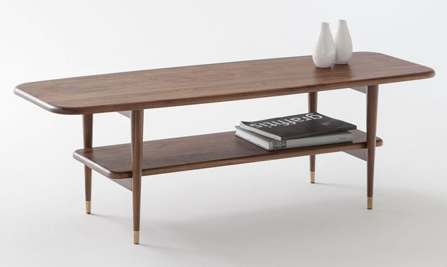 Watford midcentury-style walnut coffee table at La Redoute