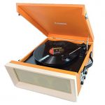 Steepletone SRP1R 16 vintage-style record player with legs