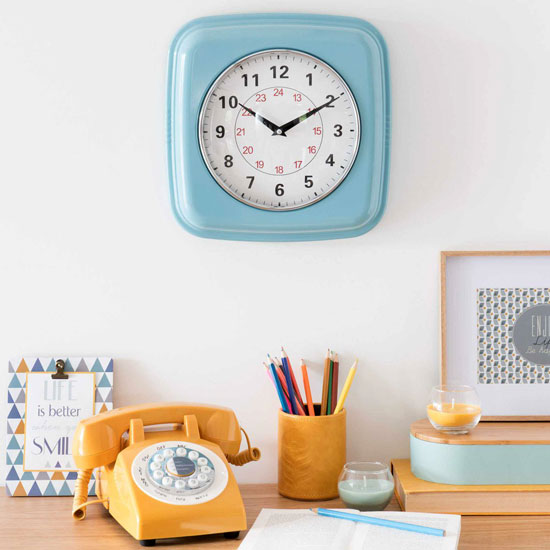 Affordable style: Retro metal clock at Maisons du Monde