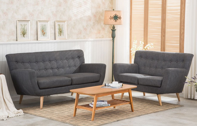 Midcentury-style Crispin sofas at Matalan