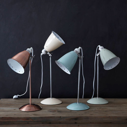 Vintage-style desk lamps by Primrose & Plum 