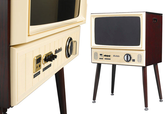 Old school viewing: Doshisha 1960s-style Vintage Taste LCD TV
