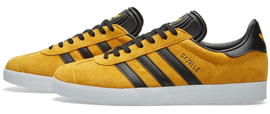 Adidas Gazelle trainers reissued in a gold and black finish