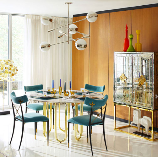 Retro feature lighting: Ipanema multi-boom pendant lamp at Jonathan Adler