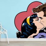 Roy Lichtenstein-inspired wall murals at Murals Wallpaper