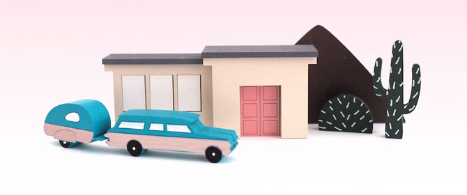 Palm Springs midcentury modern in miniature: Mini City by McKean Studio