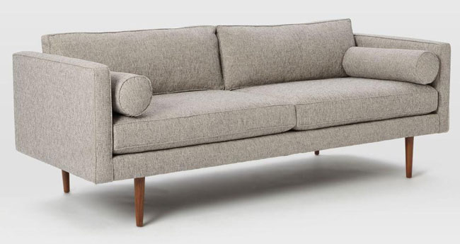 Midcentury-style Monroe sofa at West Elm