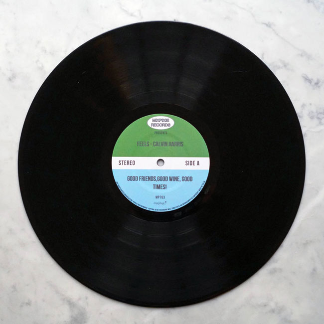 Personalised vinyl record placemats by MixPixie
