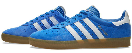 1980s Adidas 350 trainers return in blue nubuck