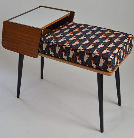 Re-upholstered midcentury chairs by Elizabeth Rose