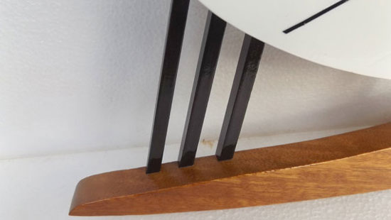 Midcentury-style Boomerang wall clock by TNT Designs