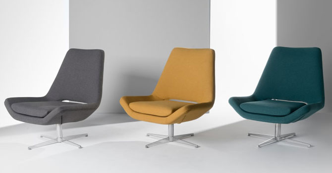 Harvey 1960s-style swivel chair at Made