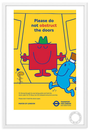 Limited edition Mr Men x Transport for London prints