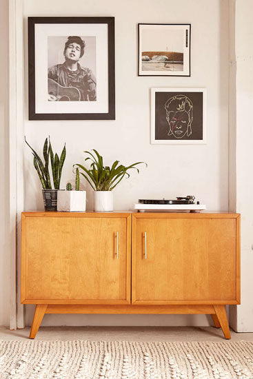 Sawyer midcentury-style media console at Urban Outfitters
