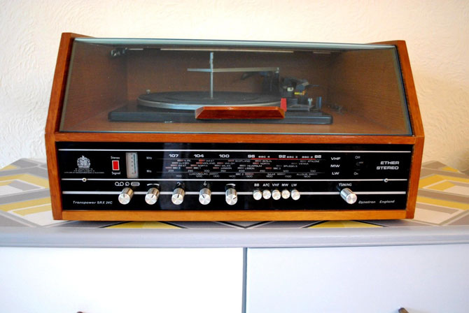 Restored 1970s Dynatron SRX record player and radio on eBay