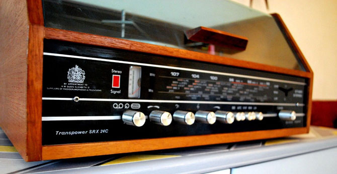 Restored 1970s Dynatron SRX record player and radio on eBay