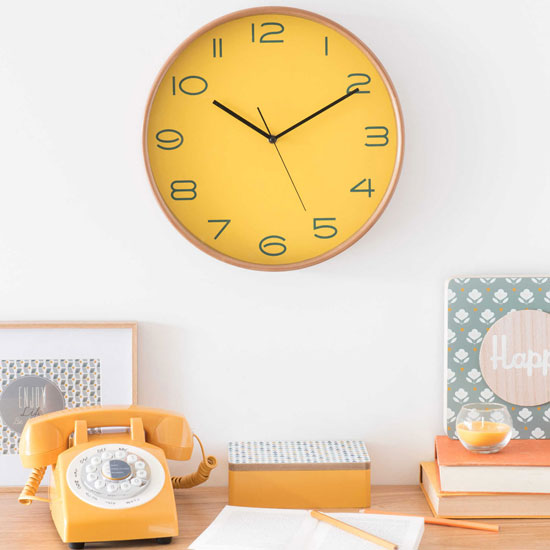 Camden retro wooden wall clock at Maisons Du Monde