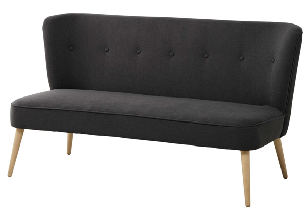 Midcentury interior: Two-seater banquette at Maisons du Monde