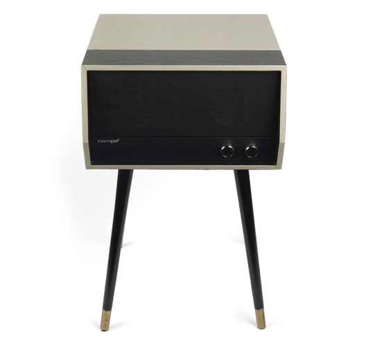 Vintage-style Intempo record player with legs