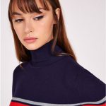 Retro knitwear: Louche Jozie Stripe Polo Neck Jumper