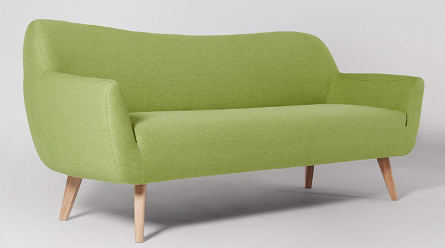 Limited edition Rae midcentury-style sofa at Swoon Editions