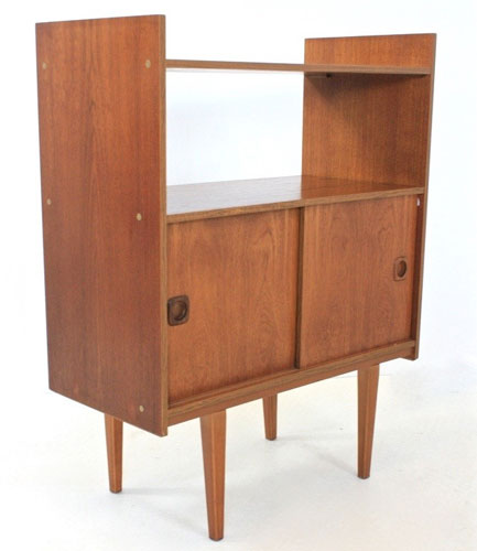 Midcentury-style teak record storage unit on eBay