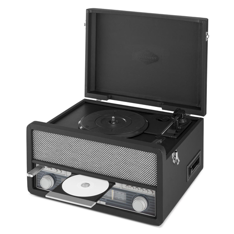 Retro-style Auna Belle Epoque record player with CD playback and cassette deck