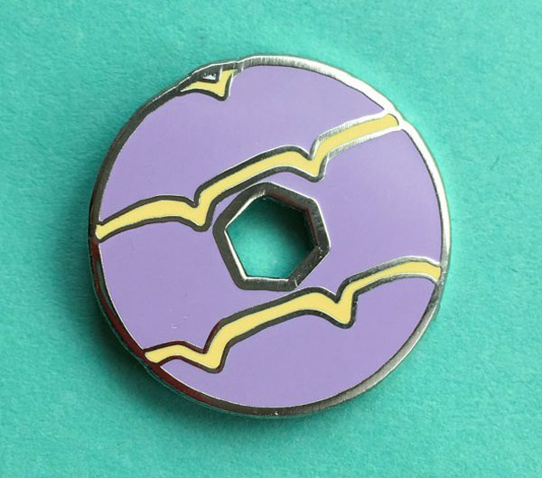 Classic biscuit enamel badges by Nikki McWilliams at Etsy