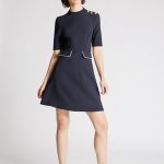 1960s-inspired contrasting edge dress at Marks & Spencer