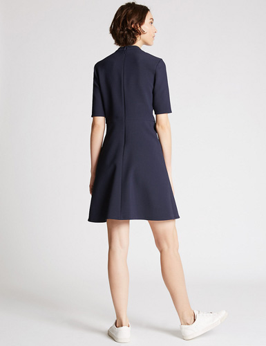 1960s-inspired contrasting edge dress at Marks & Spencer