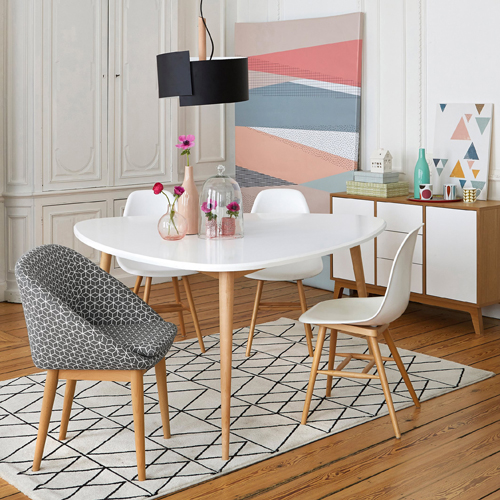 Jimi midcentury-style dining table at La Redoute gets a super-sized makeover