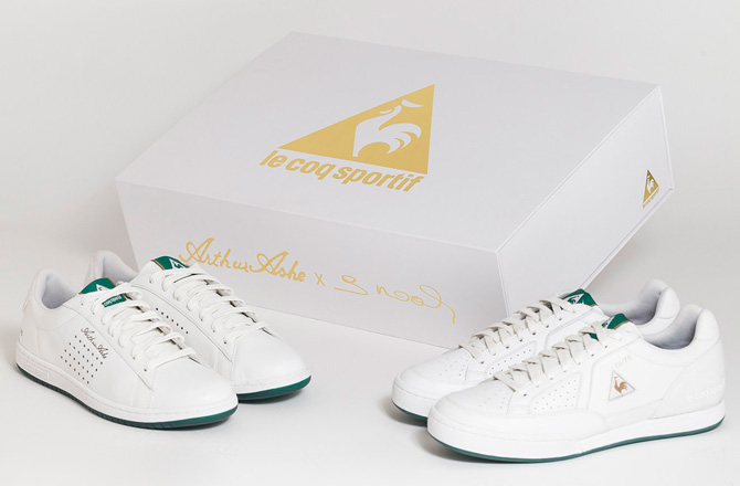 Le Coq Sportif 1978 Pack tennis shoes in tribute to Arthur Ashe and Yannick Noah