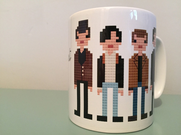 Retro indie and rock mugs by Eight Bit North