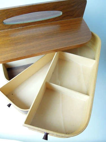 1950s midcentury-style sewing box on eBay