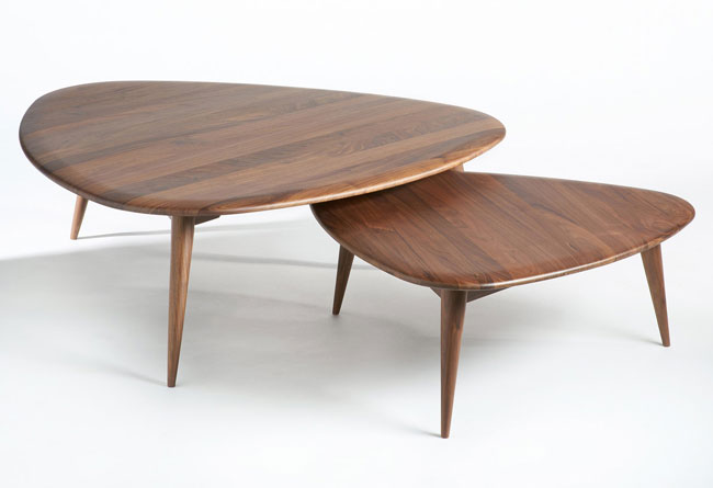 Theoleine midcentury walnut coffee table at La Redoute