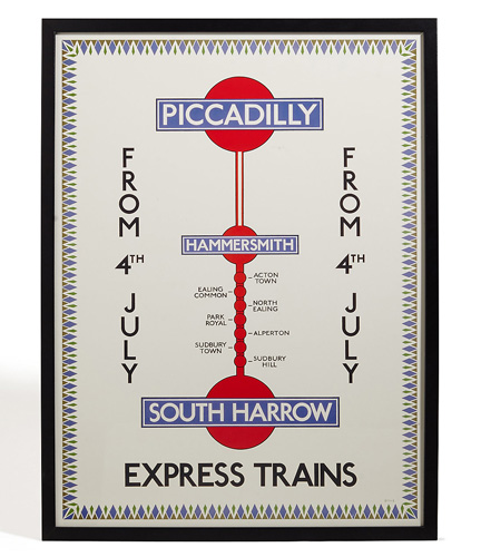 Classic TfL information prints at Marks & Spencer