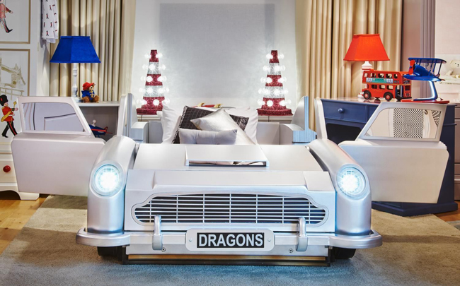 James Bond style: Vintage Car Bed for kids at Dragons Of Walton Street 