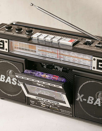1980s-style Urban Outfitters Boombox with added MP3 recording