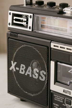 1980s-style Urban Outfitters Boombox with added MP3 recording