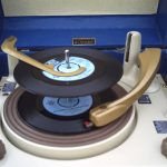 Restored 1950s Dansette Major Deluxe record player on eBay