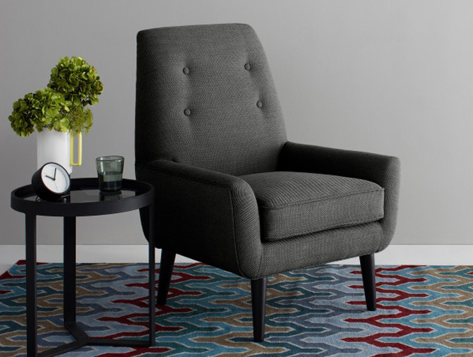 Imogen midcentury-style accent chair at Made