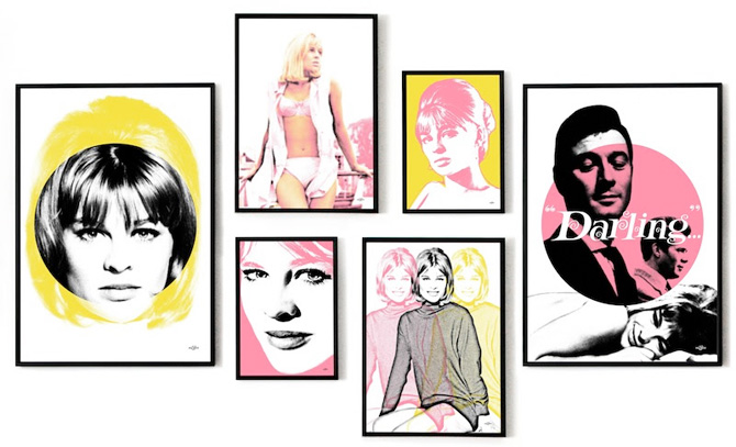 Julie Christie pop art collection by Art & Hue