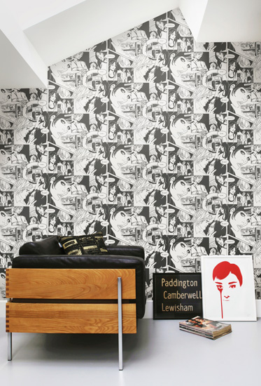 Comic book walls: True Romance wallpaper by Mini Moderns