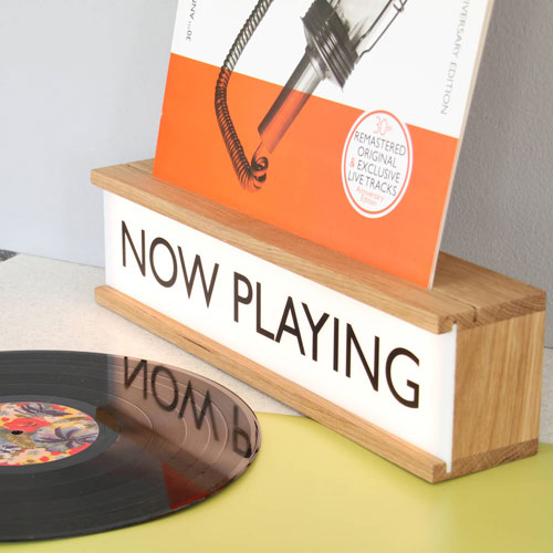 Now Playing vinyl holder and lightbox by James Design