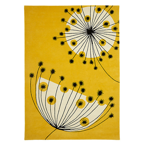 Retro-style Dandelion rug by MissPrint