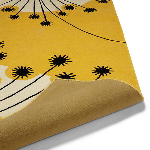 Retro-style Dandelion rug by MissPrint