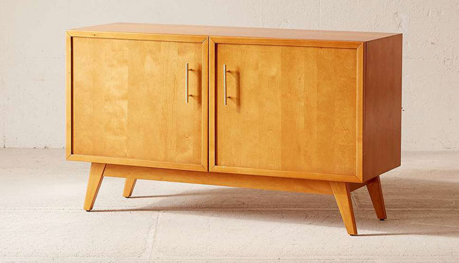 Now in the UK: Midcentury-style Sawyer media console at Urban Outfitters